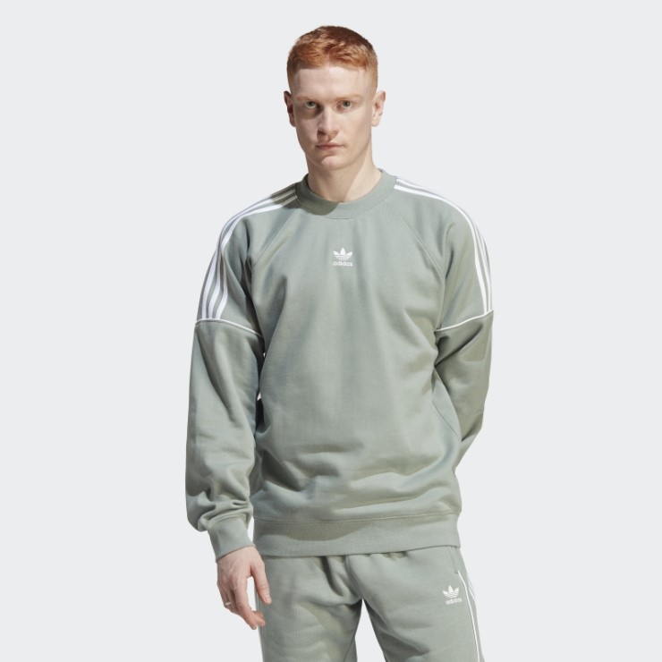 Sudadera Adidas Rekive Crew Verde Plata Moda