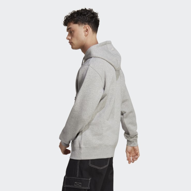 Adidas All Szn Fleece Graphic Sudadera Con Capucha Gris Medio