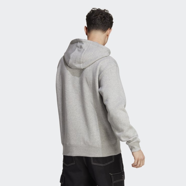 Adidas All Szn Fleece Graphic Sudadera Con Capucha Gris Medio