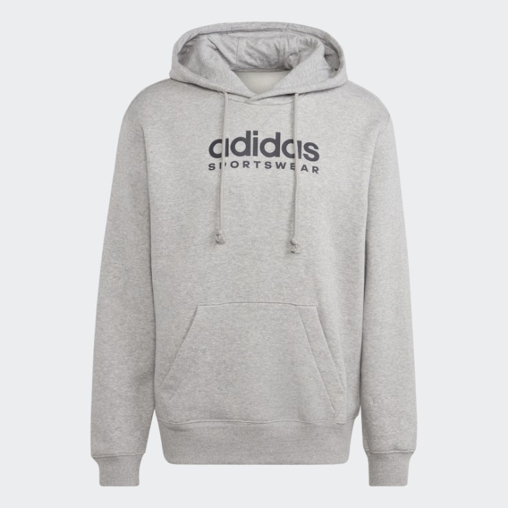 Adidas All Szn Fleece Graphic Sudadera Con Capucha Gris Medio