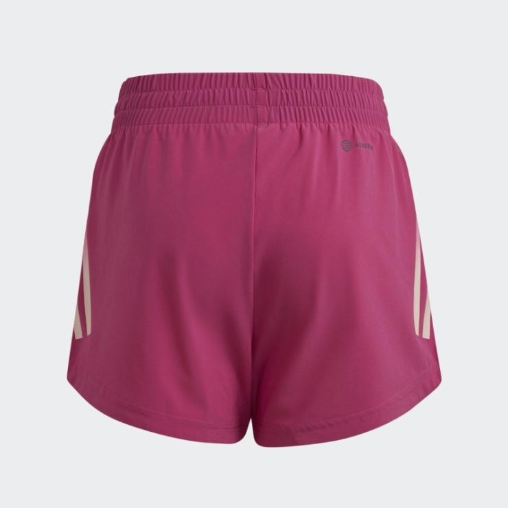 Shorts Fucsia Adidas Training Aeroready De Tiro Alto Tejido Con 3 Rayas