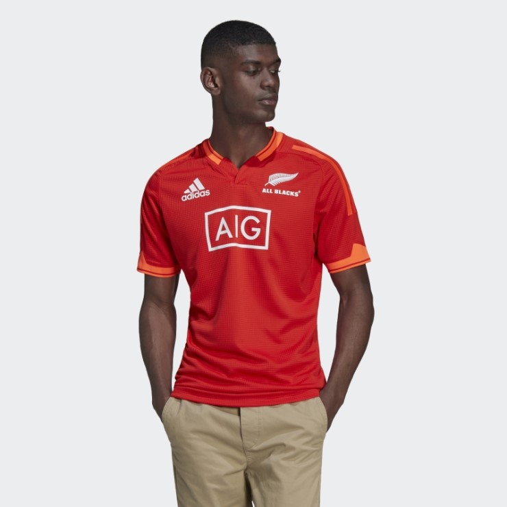 Adidas Rojo All Blacks Rugby Primeblue Réplica Camiseta De Entrenamiento