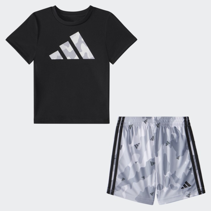 Pantalón Corto Adidas Ibpoly Tee Camo Aop Negro