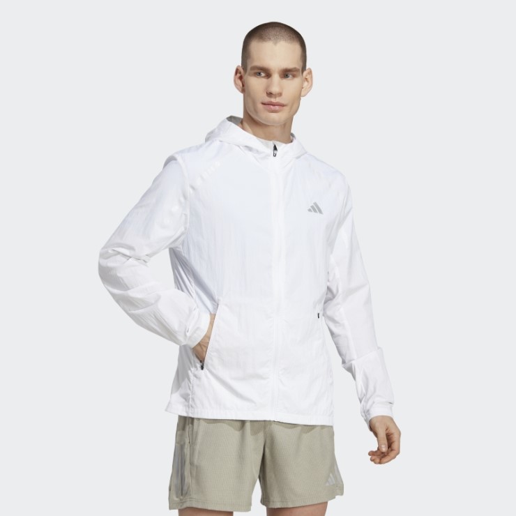 Chaqueta De Calentamiento Maraton Blanca Adidas