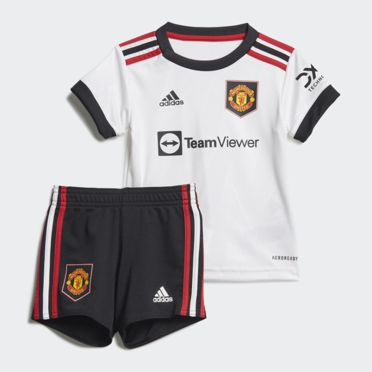 Blanco Adidas Manchester United 22/23 Segunda Equipación Bebé