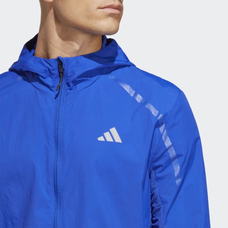 Chamarra De Calentamiento Para Correr Adidas Marathon Azul