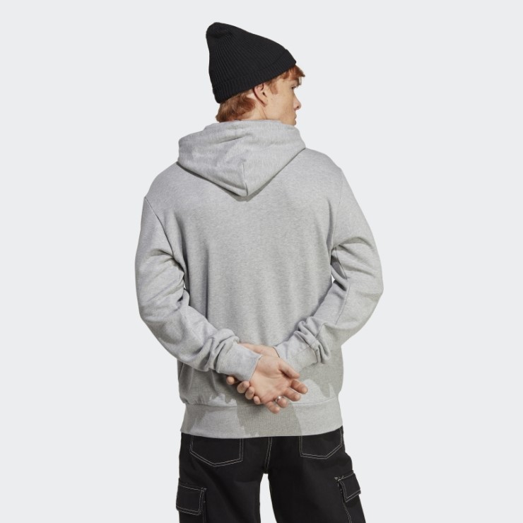 Sudadera Con Capucha Y Logo Grande De Felpa Francesa Essentials De Adidas En Gris Medio