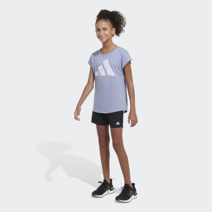 Camiseta Ss Essential Adidas Plata Violeta