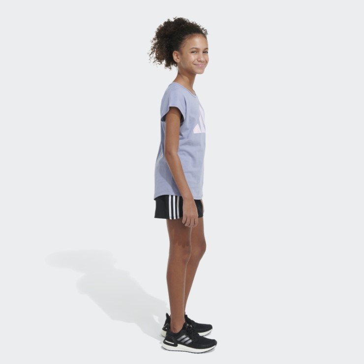 Camiseta Ss Essential Adidas Plata Violeta