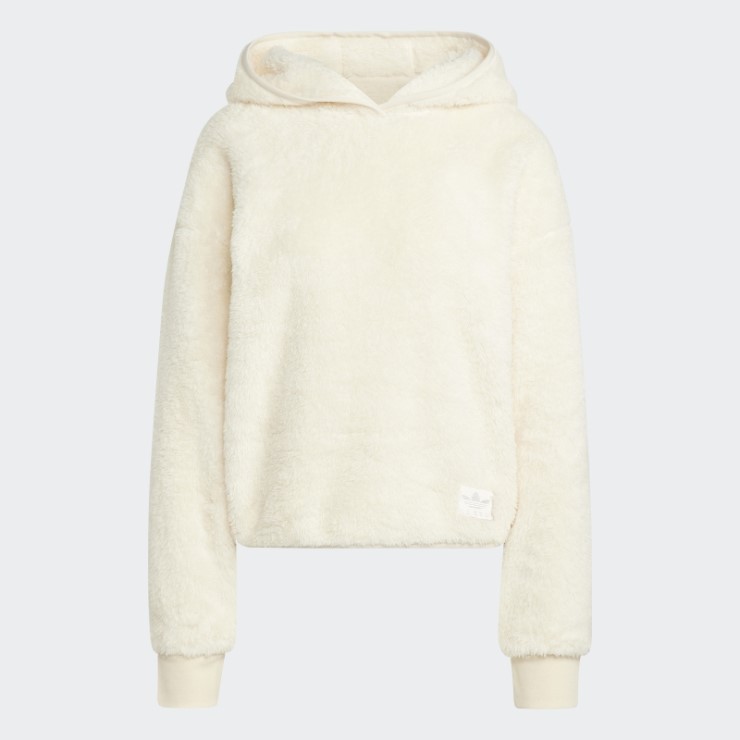Sudadera Adidas Essentials+ Fluffy Teddy Blanco