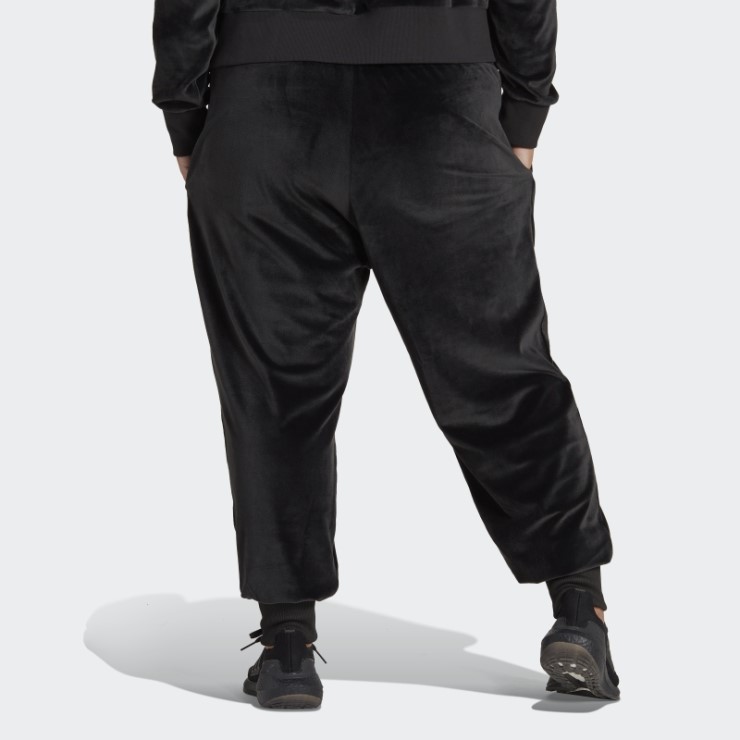 Joggers Acogedores De Terciopelo Negro Holidayz De Adidas (talla Grande)