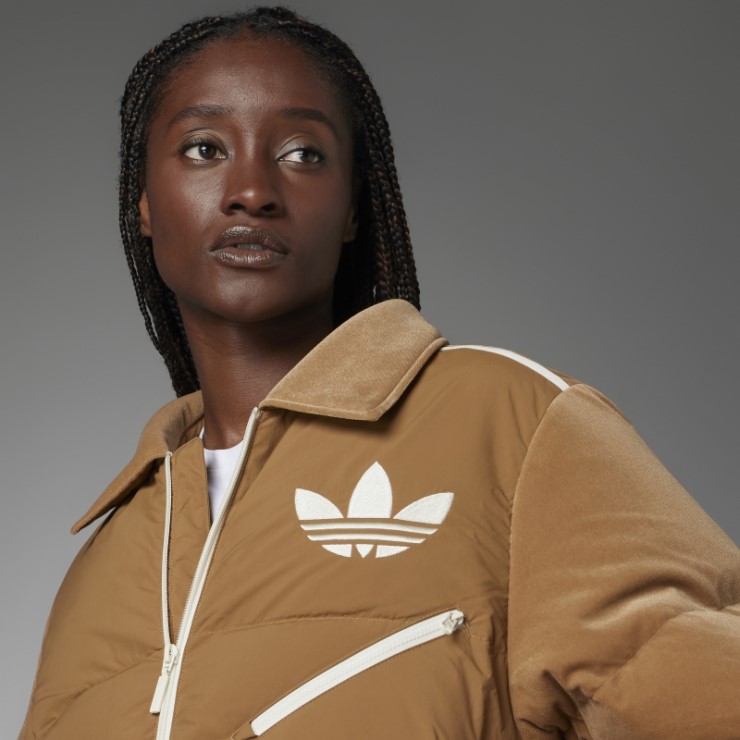 Chaqueta Acolchada De Terciopelo Marrón Desert Adicolor 70s De Adidas