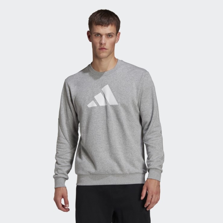 Sudadera Adidas Future Icons Crew Gris Medio