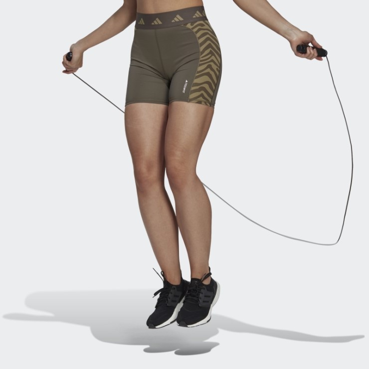 Branch Hyperglam Techfit Zebra Leggings Cortos De Talle Alto Adidas Fashion