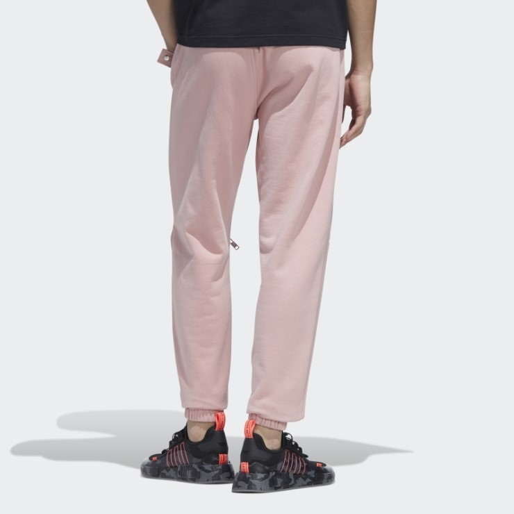 Pantalones De Punto Con Cremallera Malva De Adidas