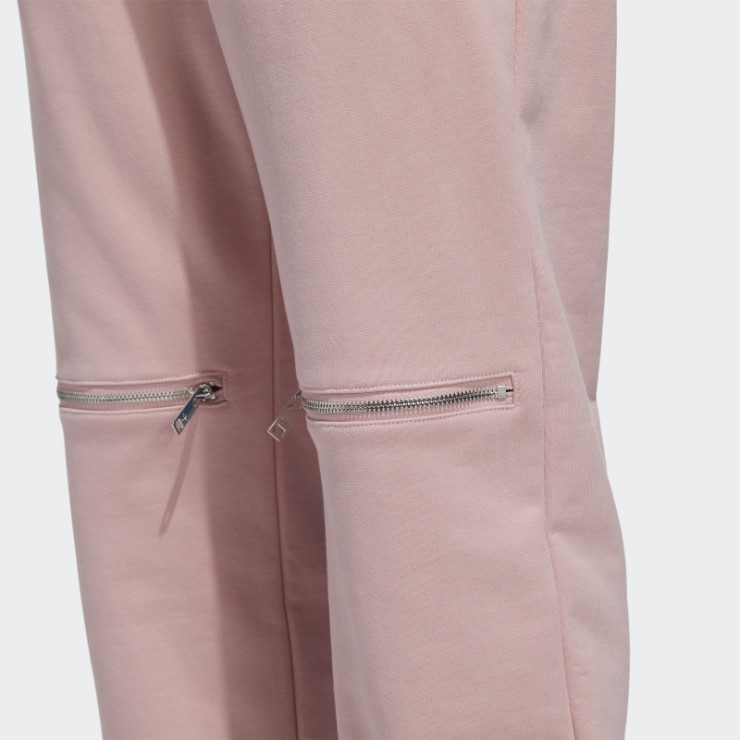Pantalones De Punto Con Cremallera Malva De Adidas