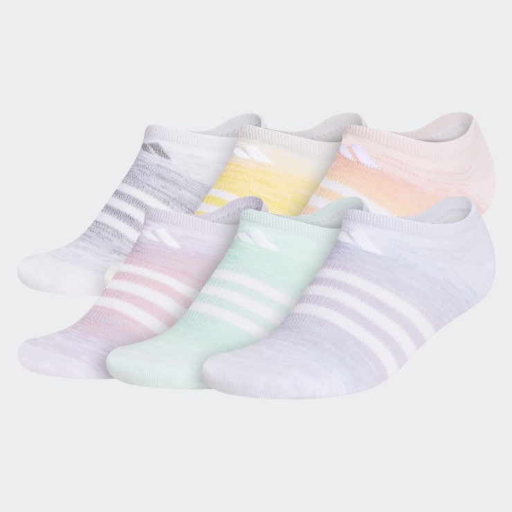 Calcetines Blancos Adidas Ombre No-show 6 Pares