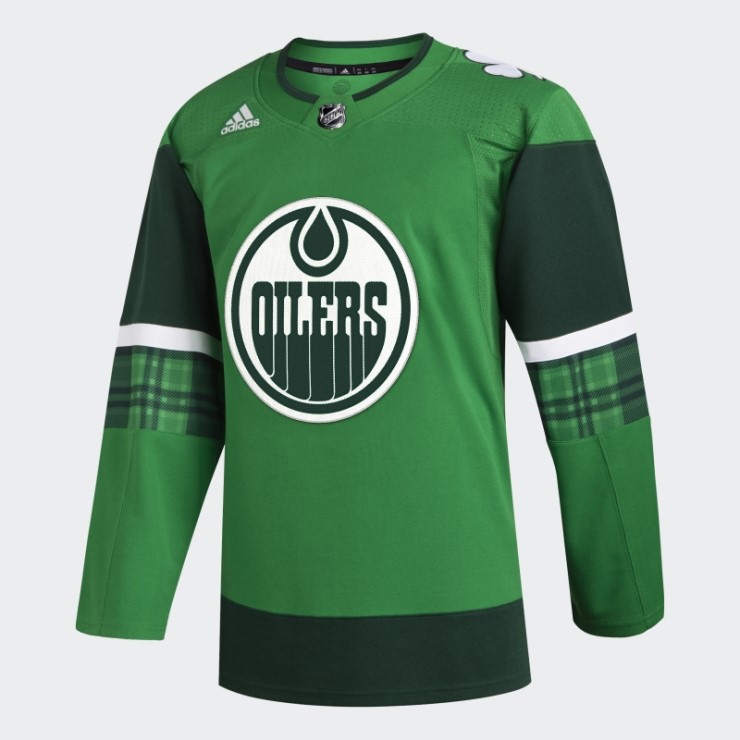 Camiseta Edmonton Oilers St Pats Adidas Kelly Green11ccm