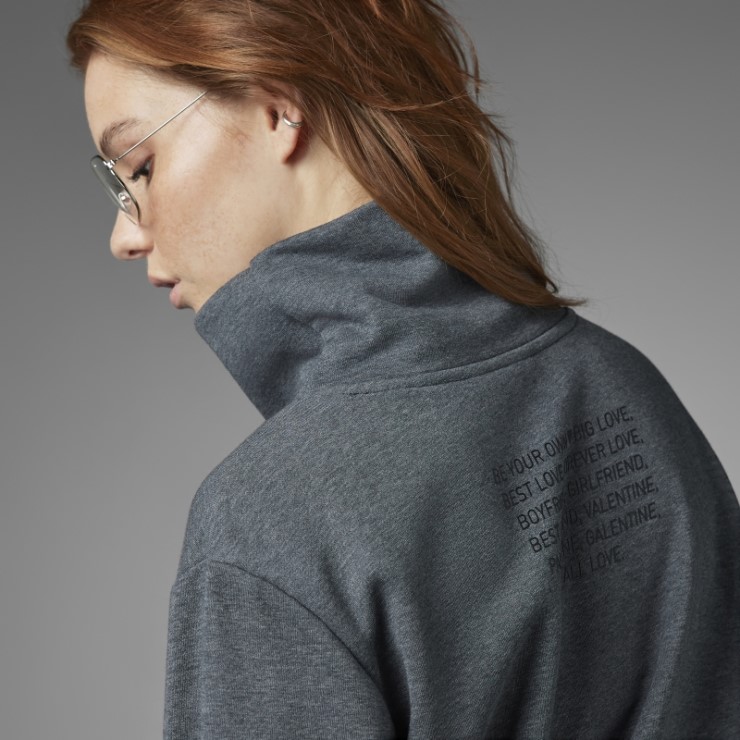 Sudadera San Valentin Gris Oscuro Jaspeado Adidas