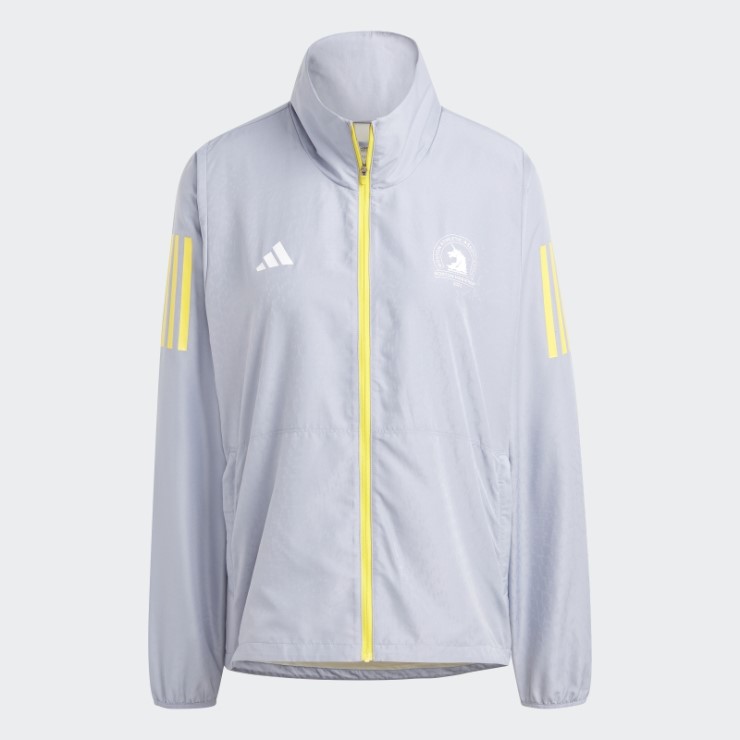 Adidas Boston Marathon 2023 Chaqueta Celebración Plata Violeta