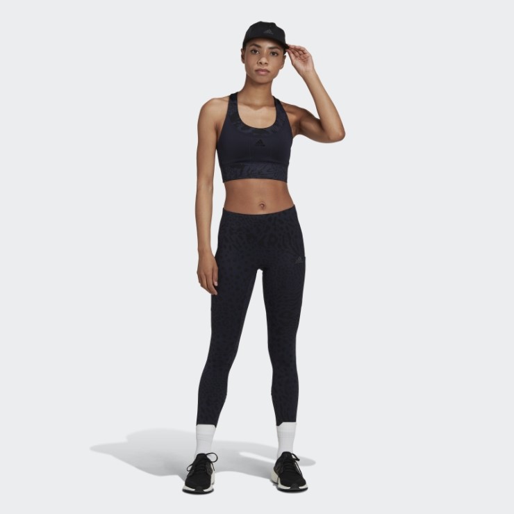 Sujetador De Running De Sujeción Media Con Estampado Tinta Adidas