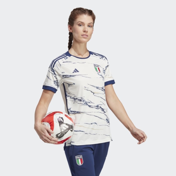 Camiseta Adidas Blanca Seleccion Italia Mujer 23 Segunda Equipacion