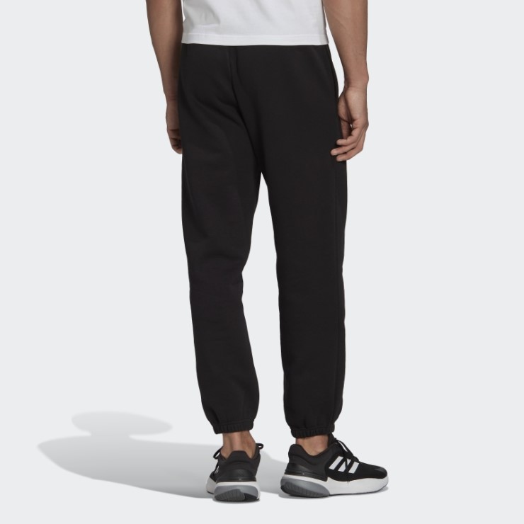 Pantalones De Chándal De Pernera Recta De Felpa De Algodón Essentials FeelVivid De Adidas Negros