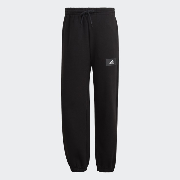 Pantalones De Chándal De Pernera Recta De Felpa De Algodón Essentials FeelVivid De Adidas Negros