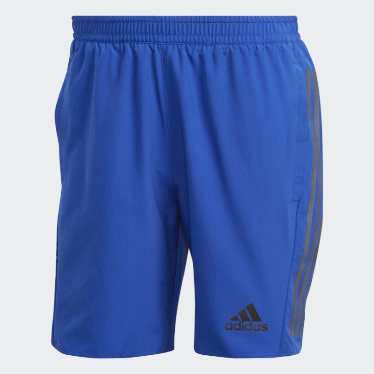 Pantalón Corto Azul Royal Con 3 Rayas Reflectantes Icon Run Adidas