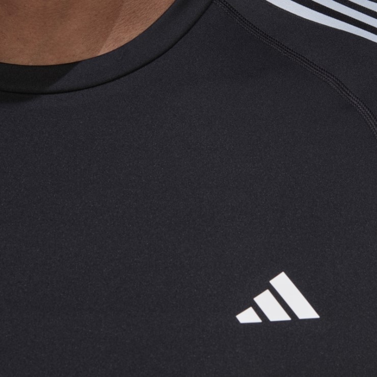 Camiseta De Entrenamiento Adidas Techfit 3-stripes Negra