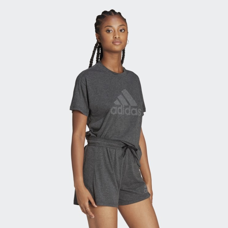 Camiseta Adidas Future Icons Winners 3.0 Negra Melange Caliente
