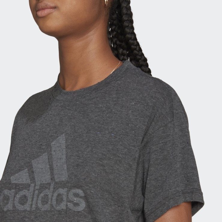 Camiseta Adidas Future Icons Winners 3.0 Negra Melange Caliente