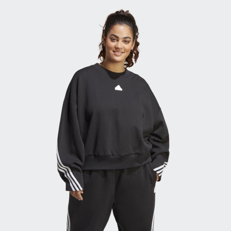 Sudadera De 3 Rayas Con íconos Del Futuro (tallas Grandes) Negro Adidas