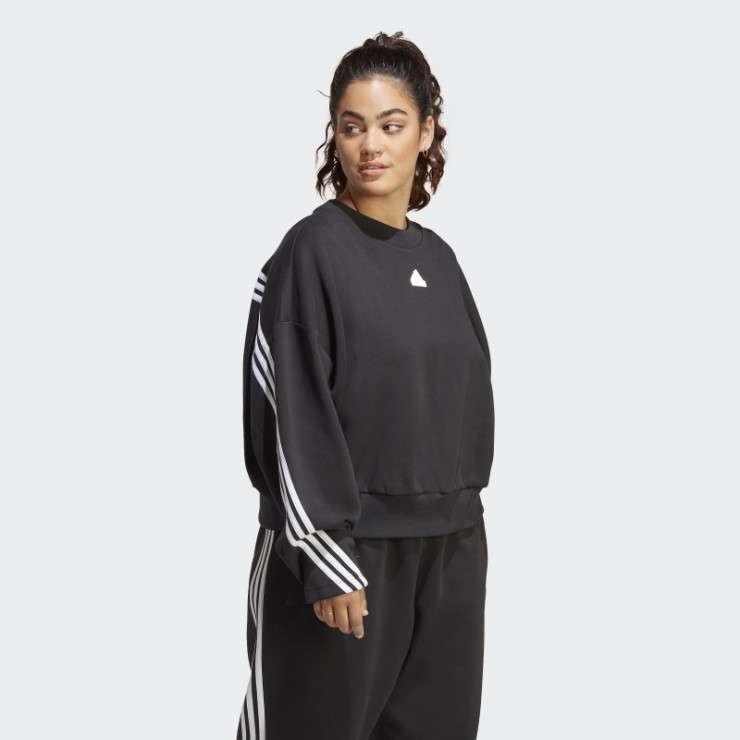 Sudadera Negra Adidas Future Icons 3-stripes (talla Grande)