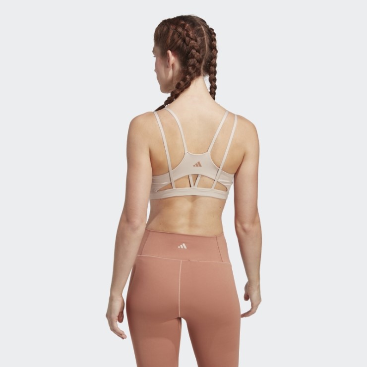 Sujetador Adidas Yoga Studio Luxe Light-support Taupe