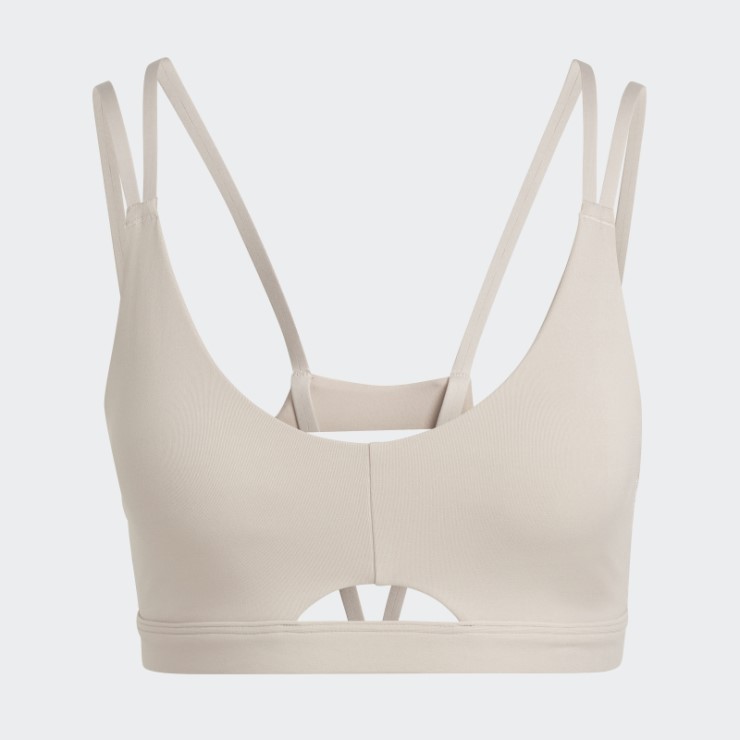 Sujetador Adidas Yoga Studio Luxe Light-support Taupe