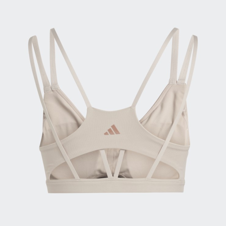 Sujetador Adidas Yoga Studio Luxe Light-support Taupe