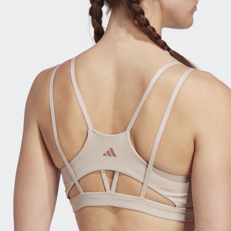 Sujetador Adidas Yoga Studio Luxe Light-support Taupe