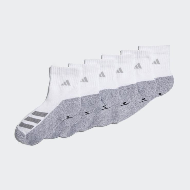 6 Pares De Calcetines Acolchados Con Rayas Angulares Adidas Blanco