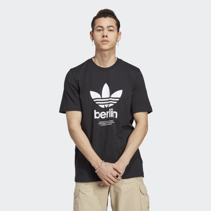 Camiseta Negra Icone Berlin City Originals Adidas