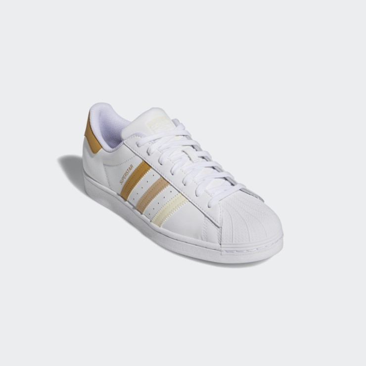 Zapatillas Adidas Superstar Beige Doradas