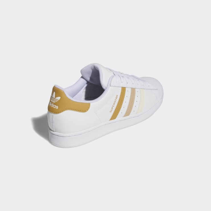 Zapatillas Adidas Superstar Beige Doradas