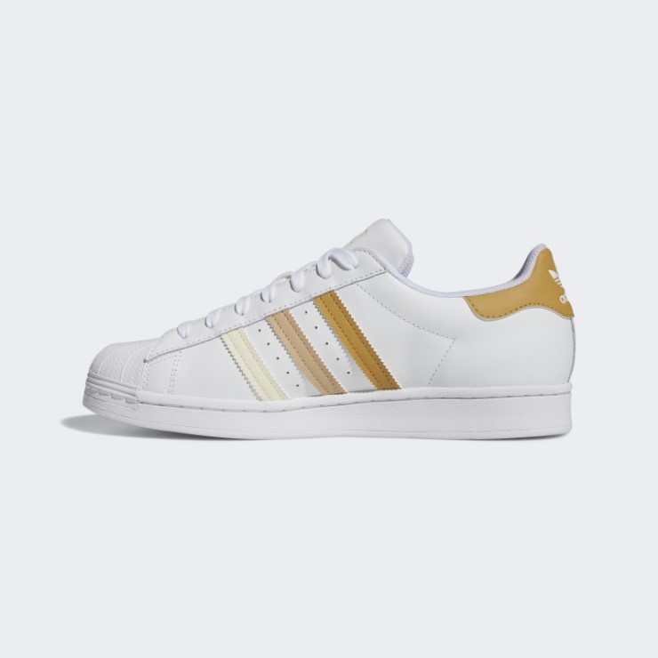 Zapatillas Adidas Superstar Beige Doradas