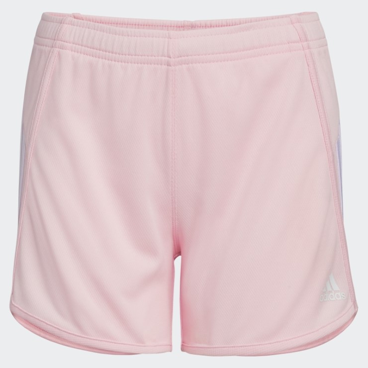 Pantalones Cortos De Malla De Rayas Rosas (talla Extendida) Adidas