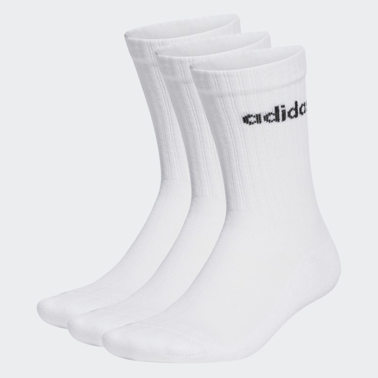 Calcetines Acolchados Linear Crew Blancos 3 Pares Adidas
