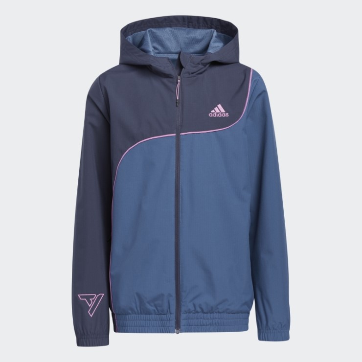 Adidas Chaqueta Azul Marino Para Niños Grandes Trae Young