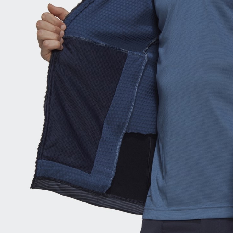 Adidas Terrex Tech Flooce Chaqueta De Forro Polar Con Capucha Para Senderismo Acero
