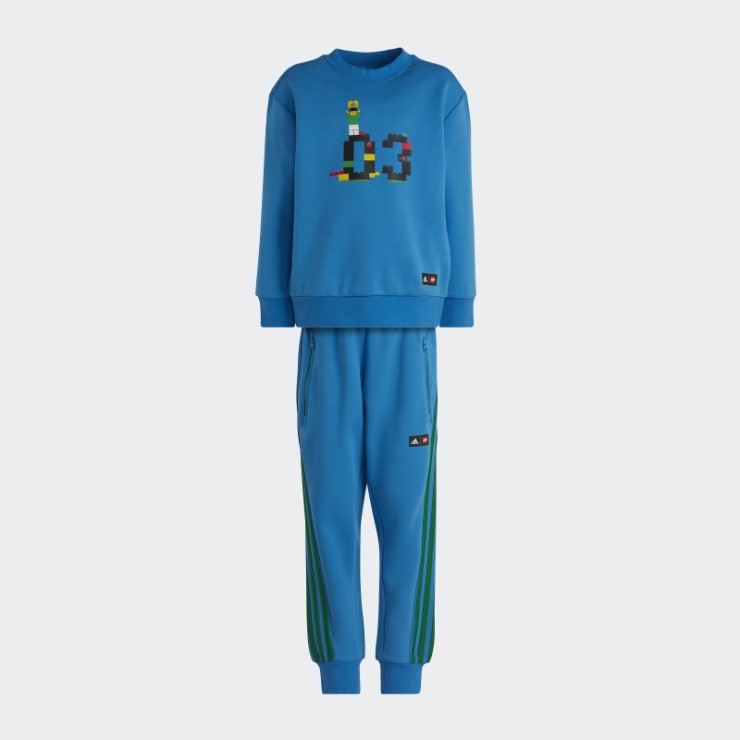 Conjunto De Sudadera Y Pantalón Adidas X Classic Lego Crew Azul Moda