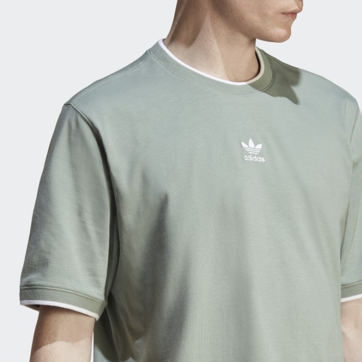 Adidas Rekive Camiseta Moda Plata Verde