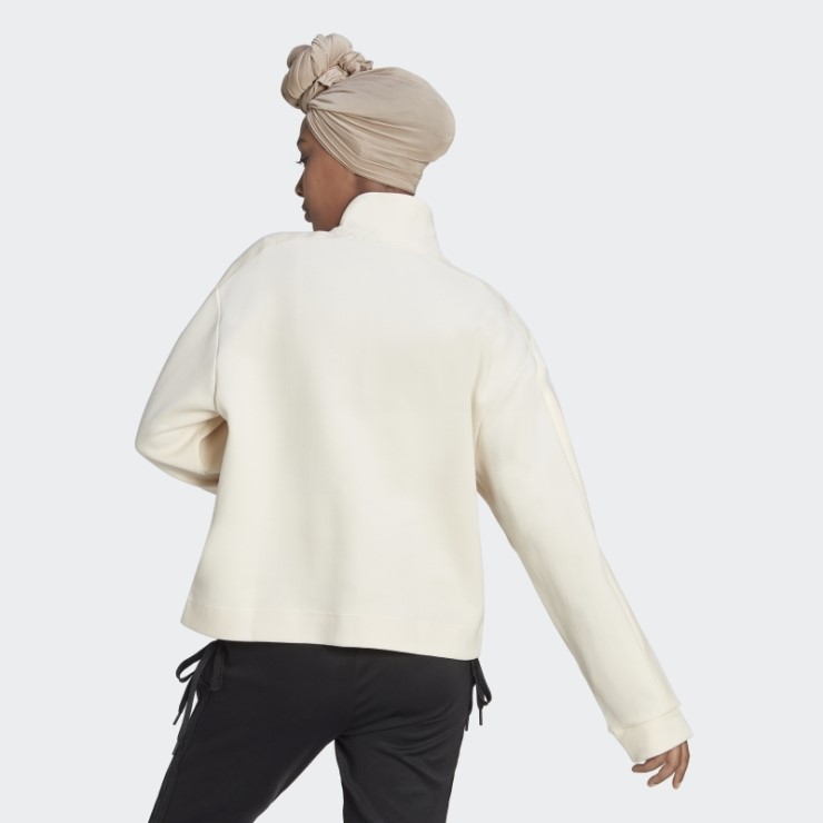 Chaqueta De Chándal Con Rayas Gruesas Adicolor Contempo De Adidas En Blanco